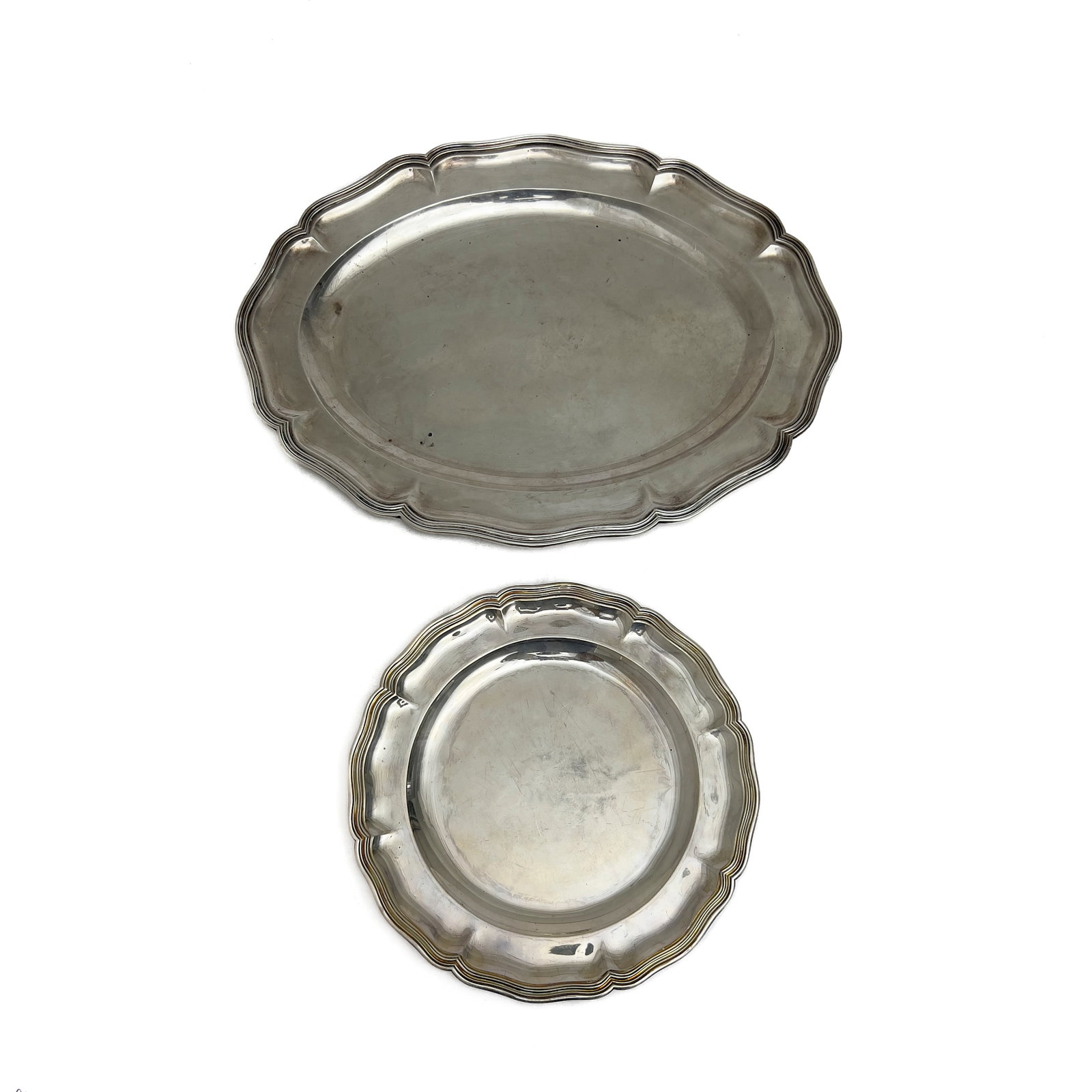 Two Large Argentinian Sterling Silver Platters (1 of 3)