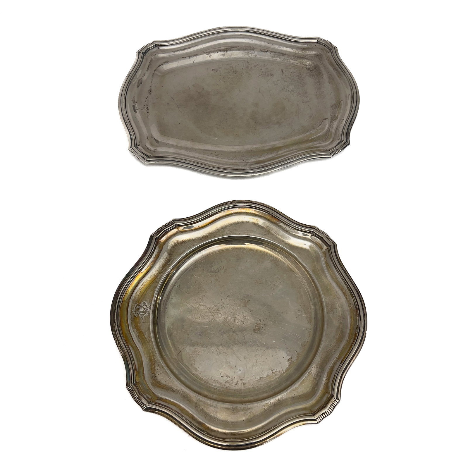 A Pair of Argentinian Sterling Silver Platters (1 of 3)