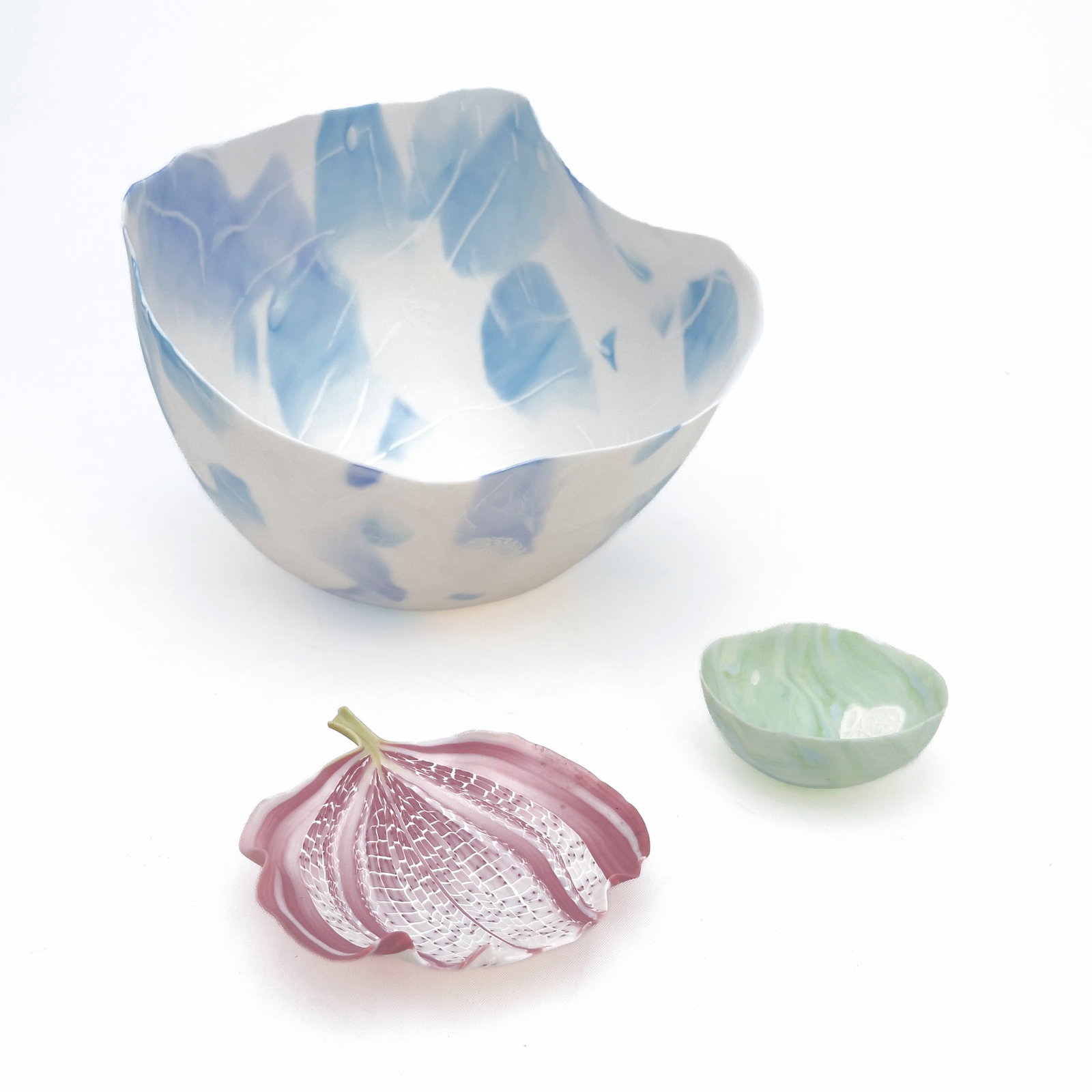 Dorothy Feibleman - Three-Piece Collection of Translucent Nerikomi Parian Porcelain Vessels (1 of 5)