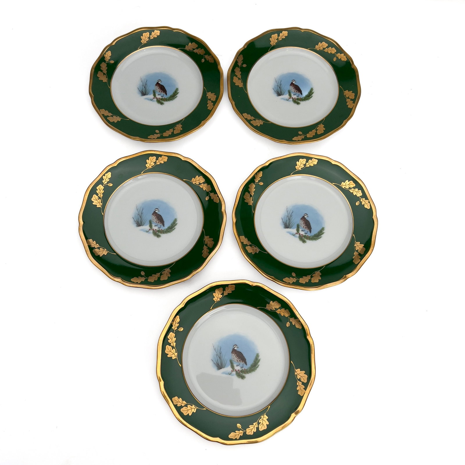 Group of Five Porcelain Plates, by Lynn Chase (1 of 4)