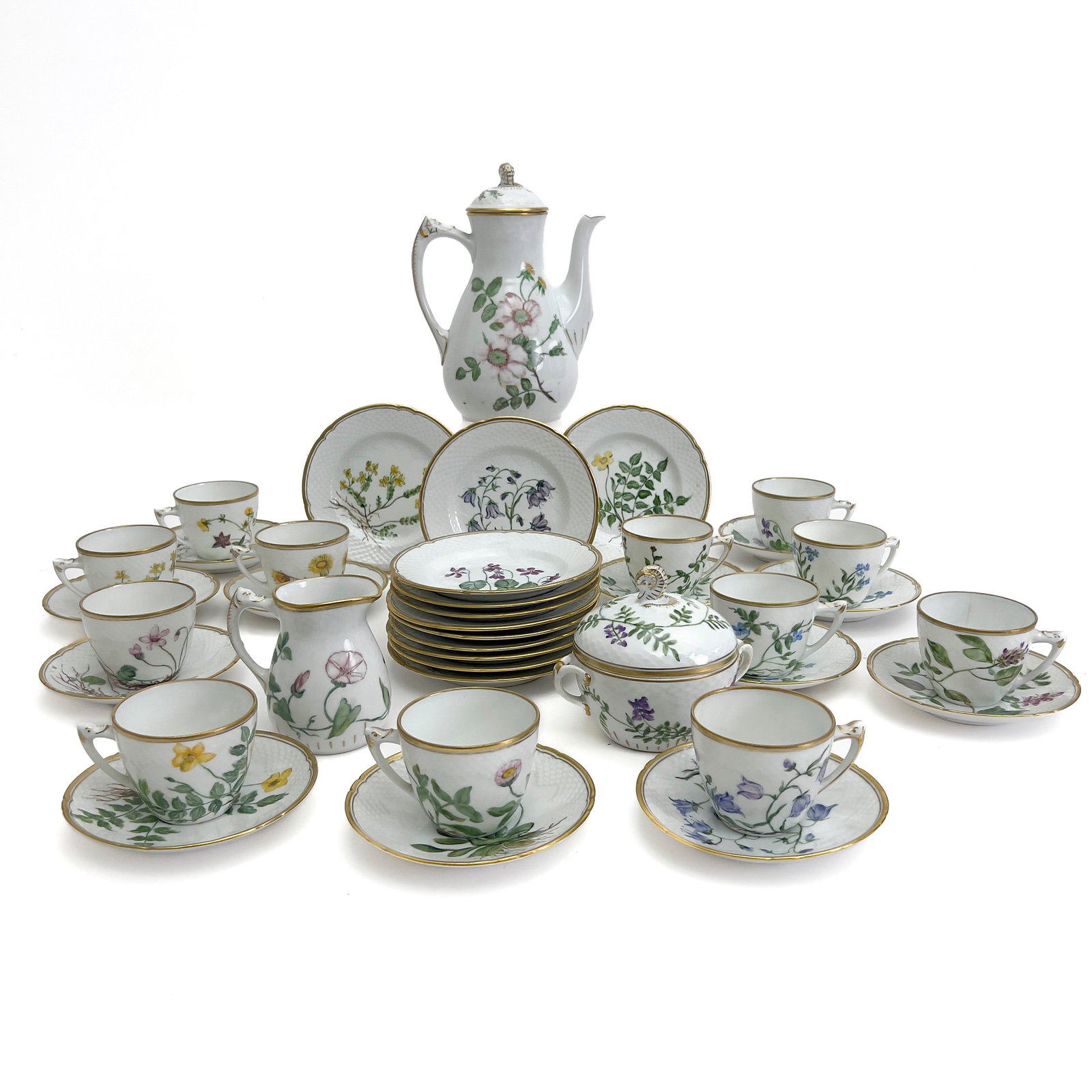 Bing & Grøndahl Factory Second Botanical Porcelain Tea and Coffee Service, Danish (1 of 3)