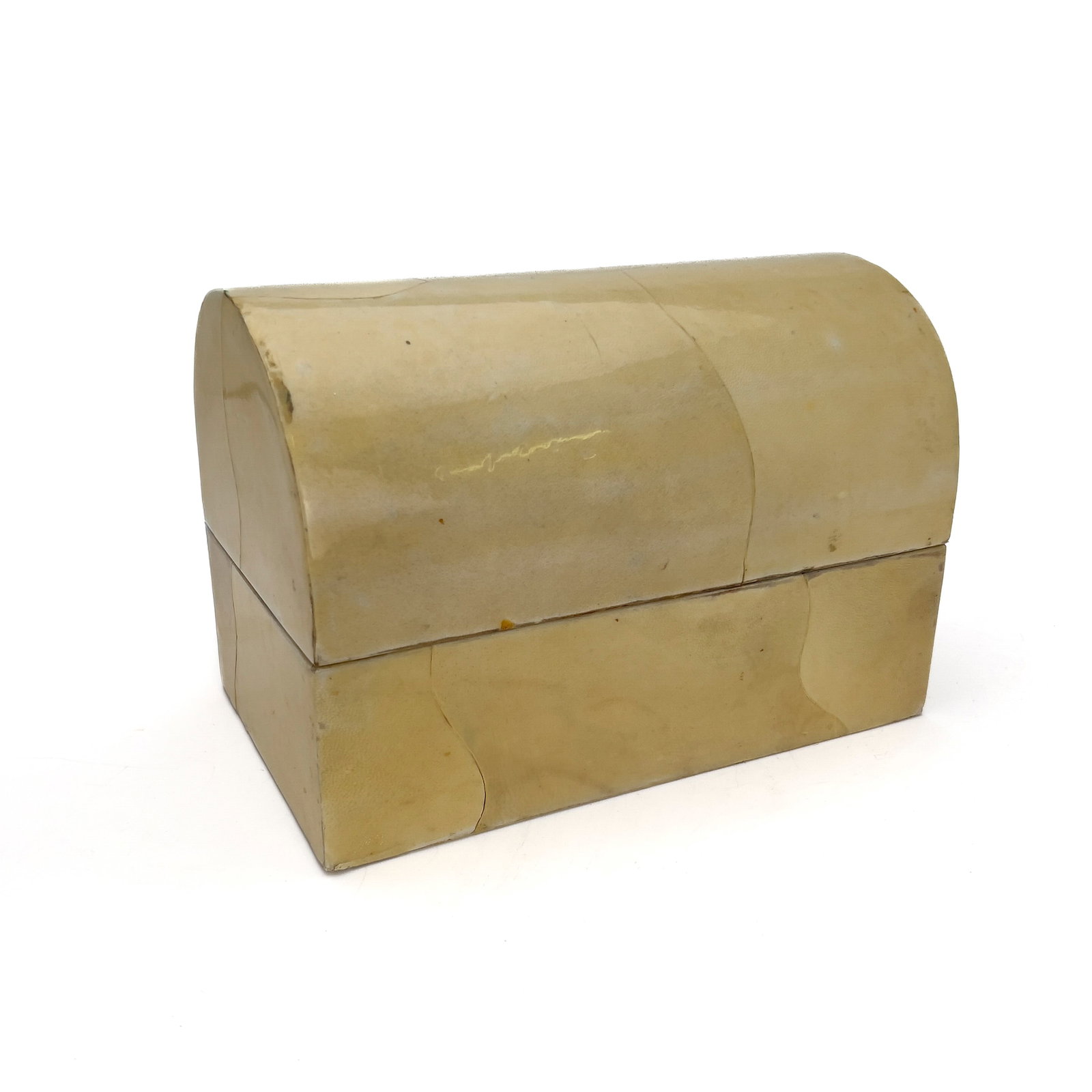 A Patchwork Goatskin Dome-Top Casket (1 of 4)