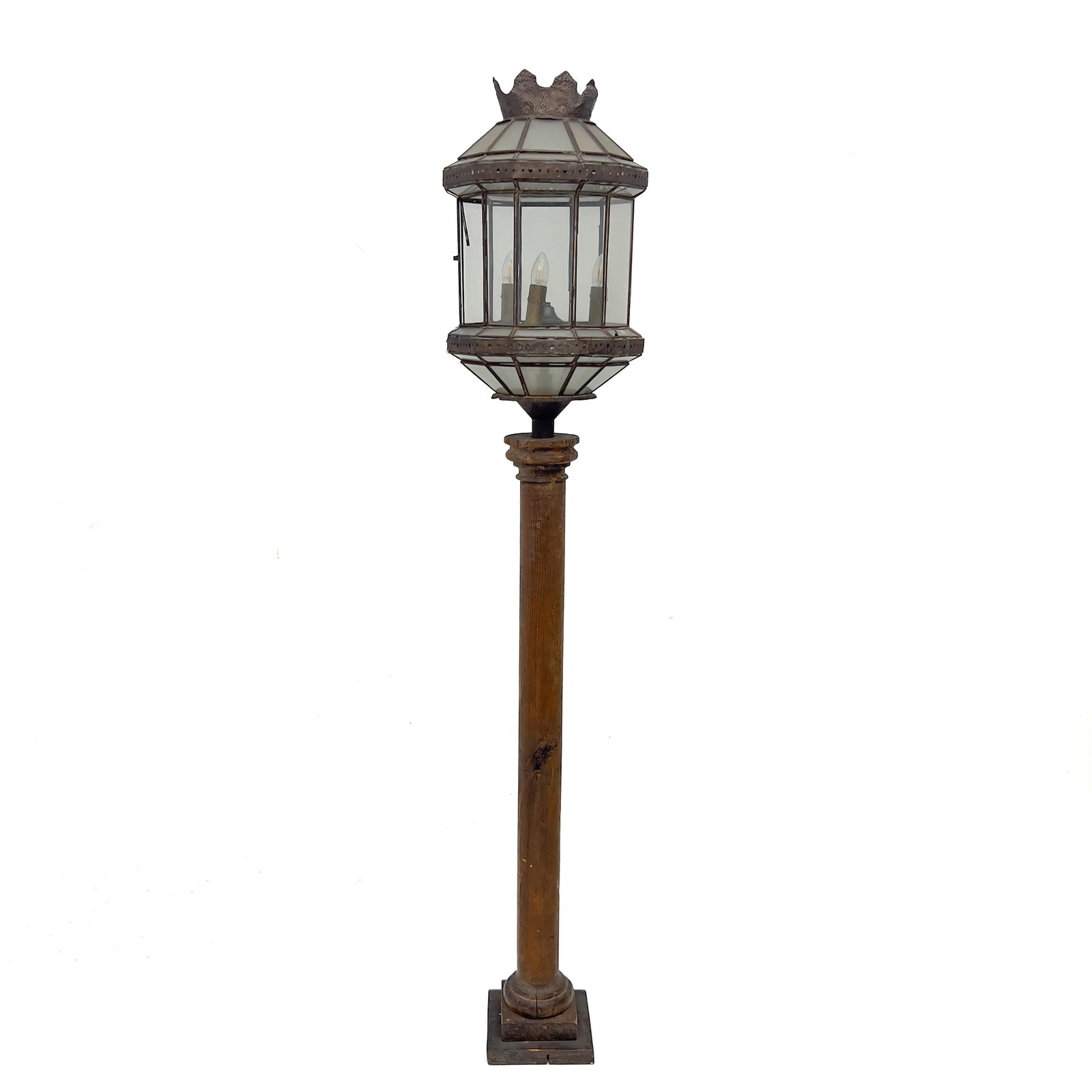 A Gothic Revival Pressed Steel Floor Lamp (1 of 4)
