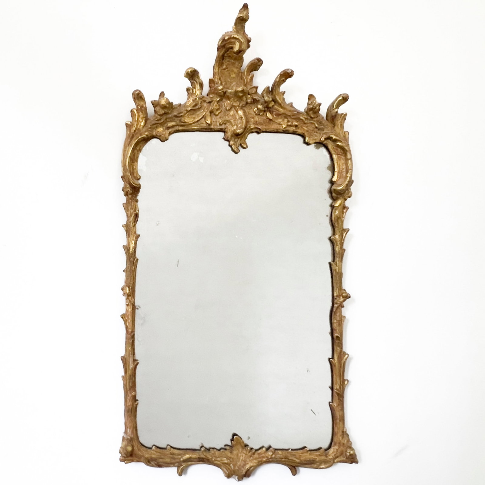 French Louis XV Carved Gilt Wood Mirror (1 of 3)