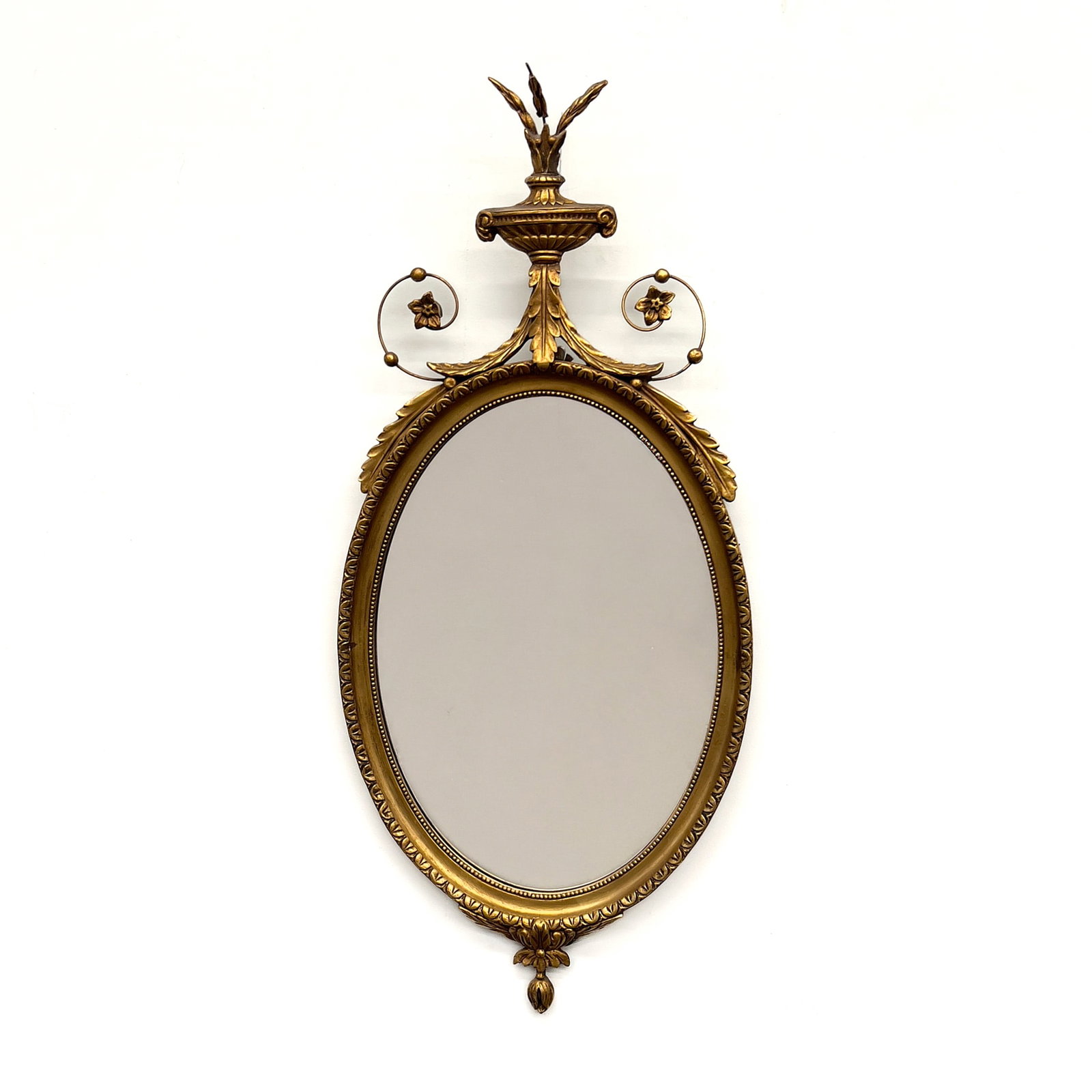 A Neoclassical Style Giltwood and Gesso Wall Mirror (1 of 3)