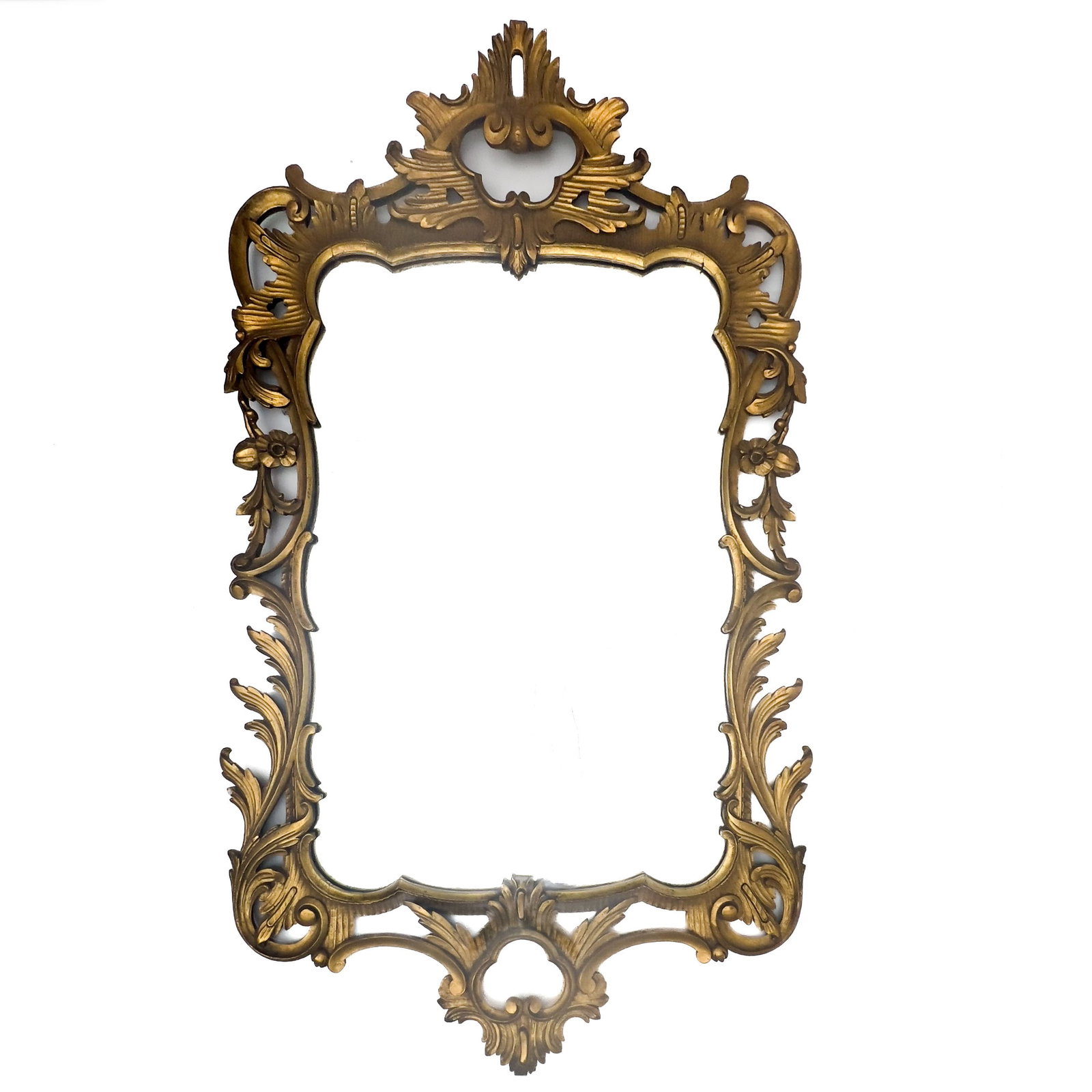 An Italian Rococo Style Carved and Gilded Wood Wall Mirror (1 of 2)