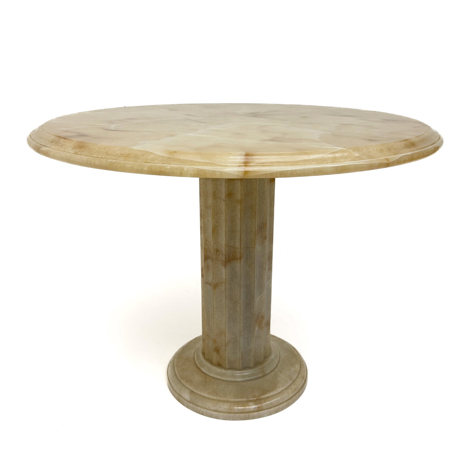 A Modern Topaz Avano Onyx Pedestal Center Table (1 of 4)