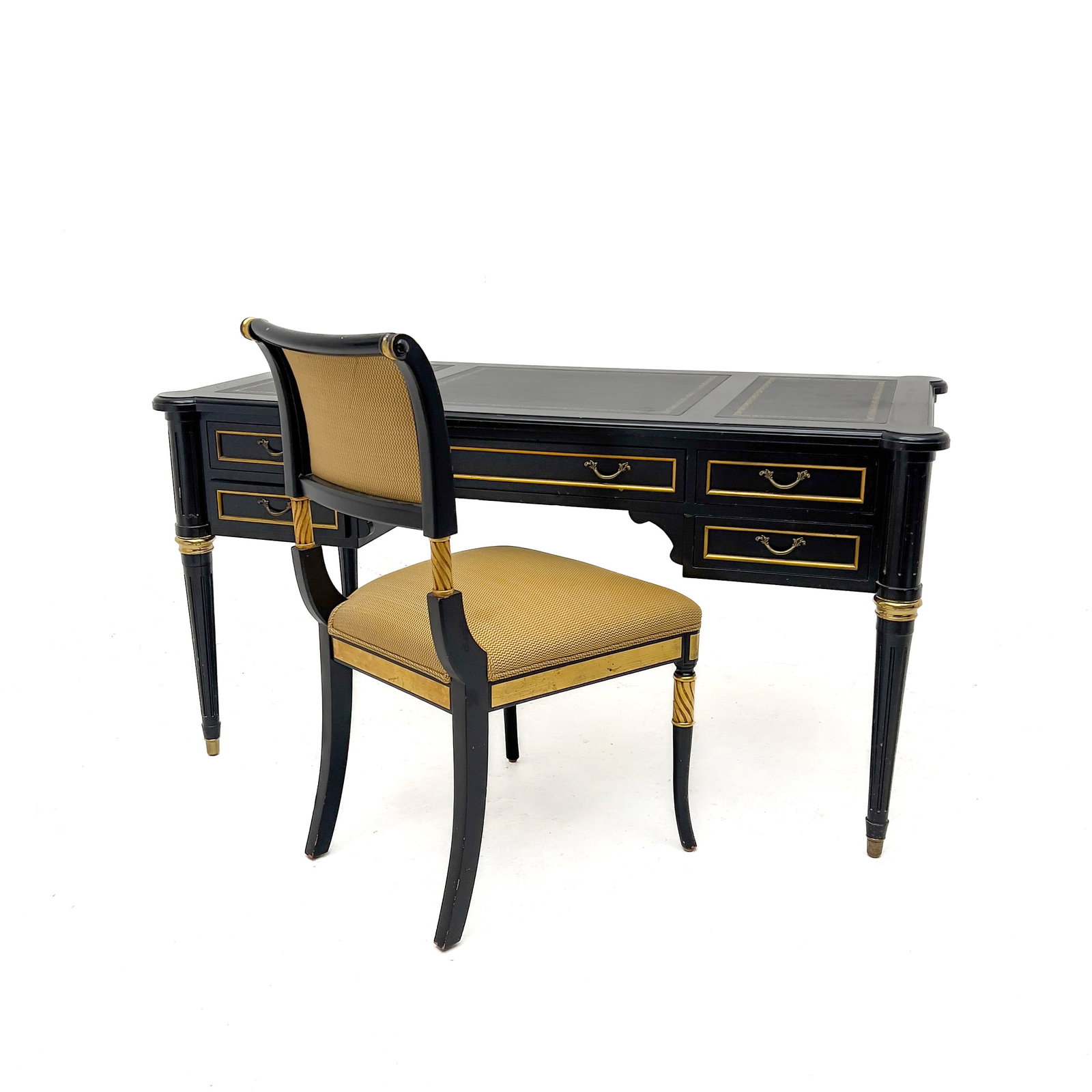 Julia Gray - A Contemporary Louis XVI Style Ebonized Writing Desk and Julia Gray Chair Suite (1 of 5)