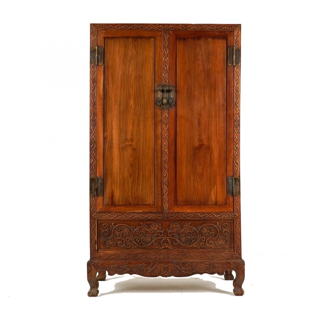 19TH C HUANGHUALI DOUBLE DOOR ARMOIRE (1 of 17)