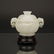 CHINESE WHITE JADE COVERED CENSER IN ARCHAIC MOTIF