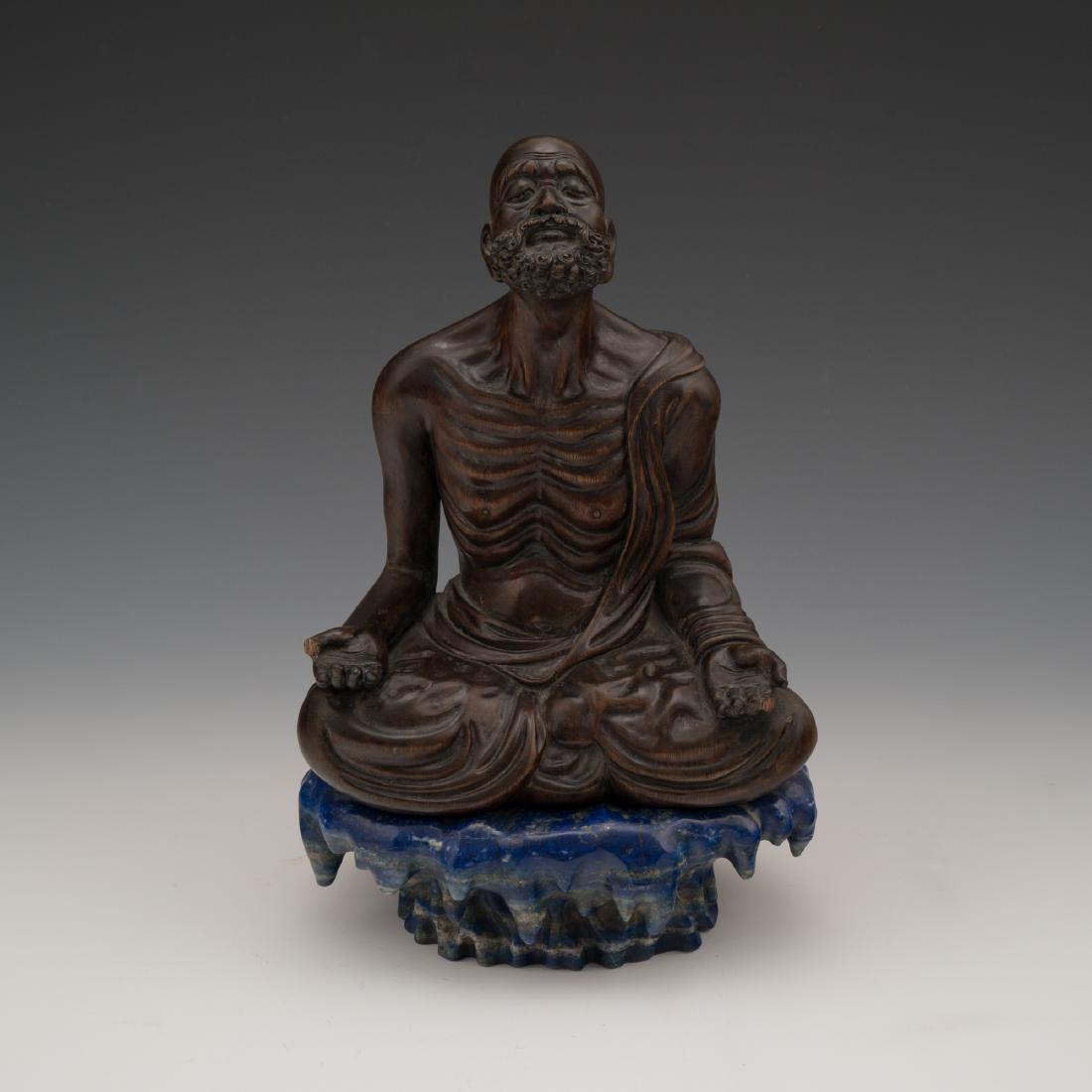 18/19TH C CHINESE CHENXIANG LUOHAN & LAPIS STAND (1 of 9)