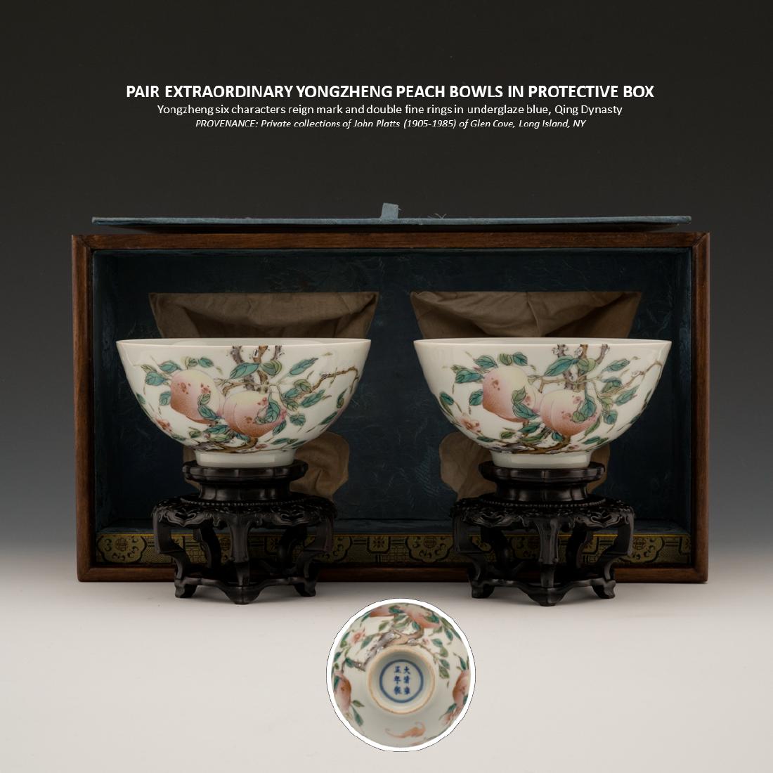 PAIR YONGZHENG PEACH BOWLS IN PROTECTIVE BOX (1 of 12)