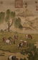LANG SHINING, 4 QING HORSE SILK SCROLL PAINTINGS - 11