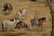 LANG SHINING, 4 QING HORSE SILK SCROLL PAINTINGS - 18