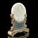 WHITE JADE ROUND TABLE SCREEN & CLOISONNE STAND - 3