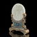 WHITE JADE ROUND TABLE SCREEN & CLOISONNE STAND - 6