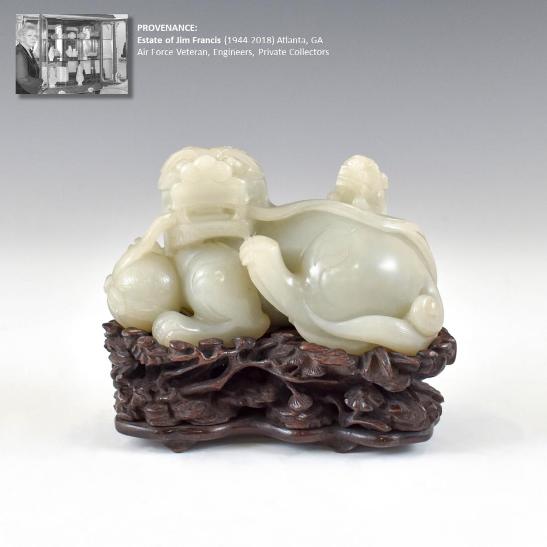 CHINESE JADE FU DOG ON STAND (1 of 9)