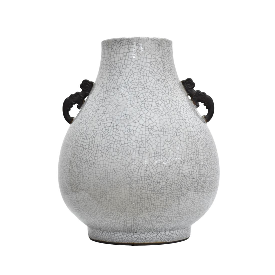 LARGE CHINESE QING GUAN TYPE ZUN PORCELAIN VASE (1 of 10)