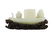 CHINESE WHITE JADE BOAT ON STAND - 2