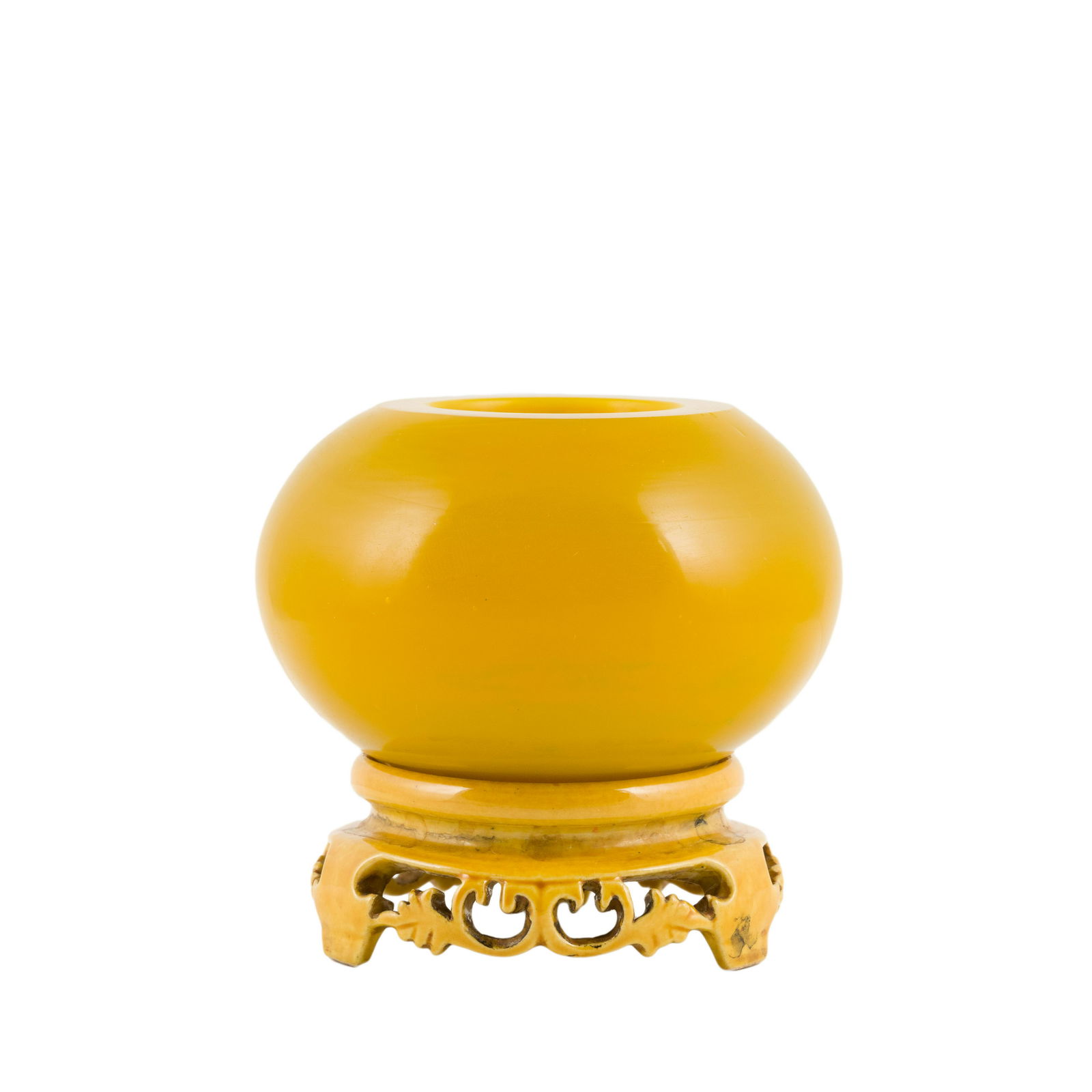 YELLOW PEKING GLASS BRUSH WASHER (1 of 2)