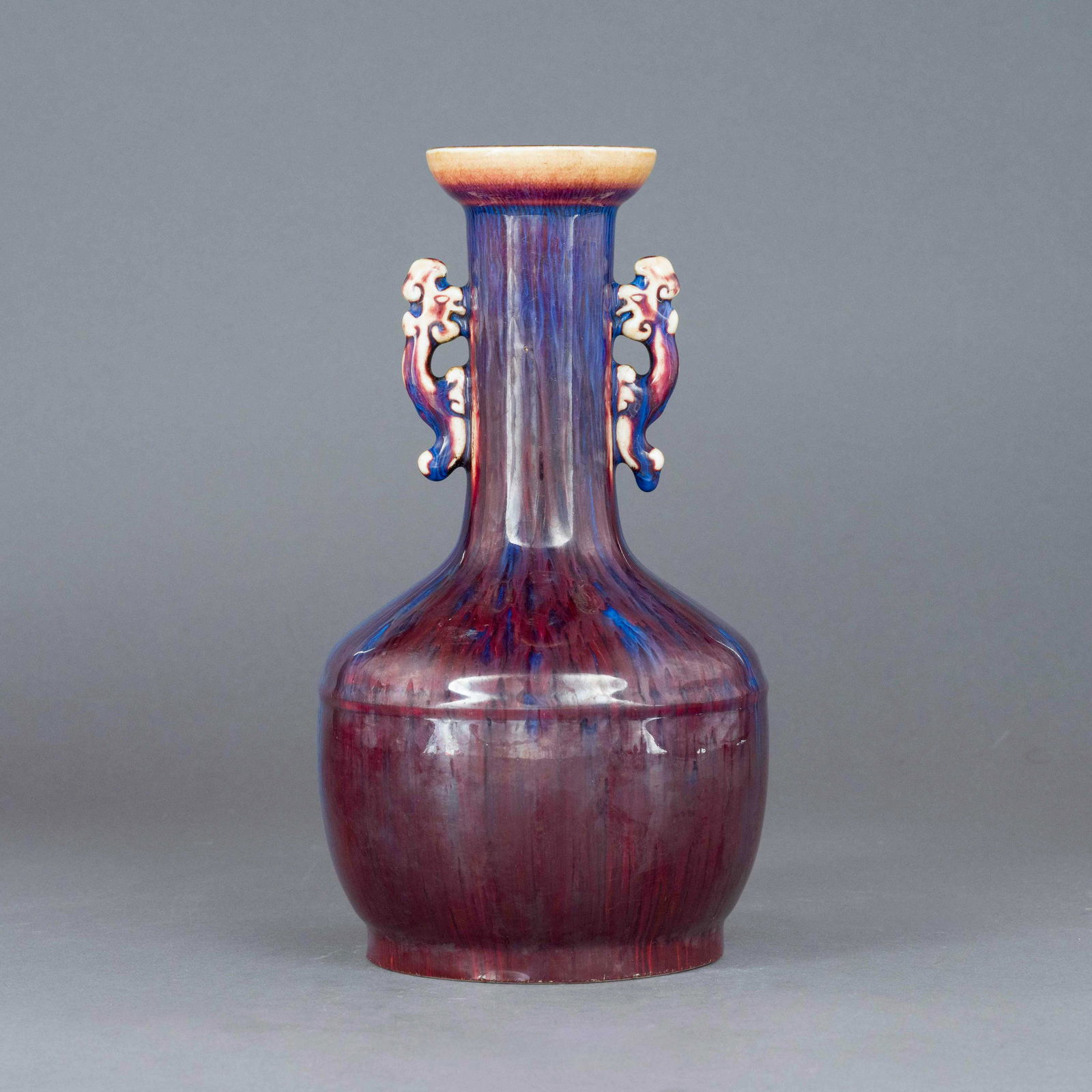 YONGZHENG FLAME GLAZE AMPHORA VASE (1 of 9)