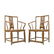 PAIR OF 18TH C HUANGHUALI LOWBACK ARMCHAIRS (MEIGUI YI)