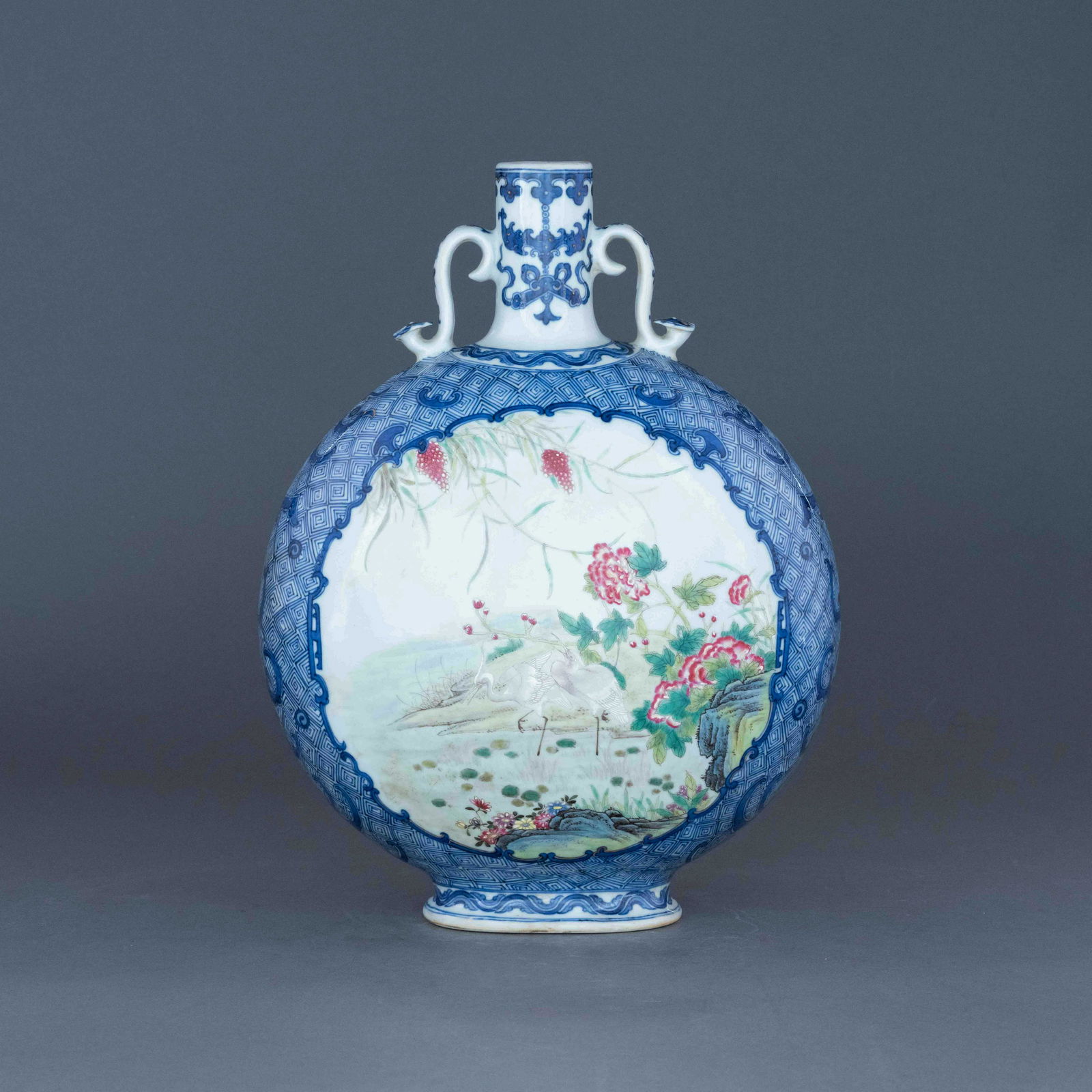 QIANLONG FAMILLE ROSE OPEN FACE MOON VASE (1 of 11)