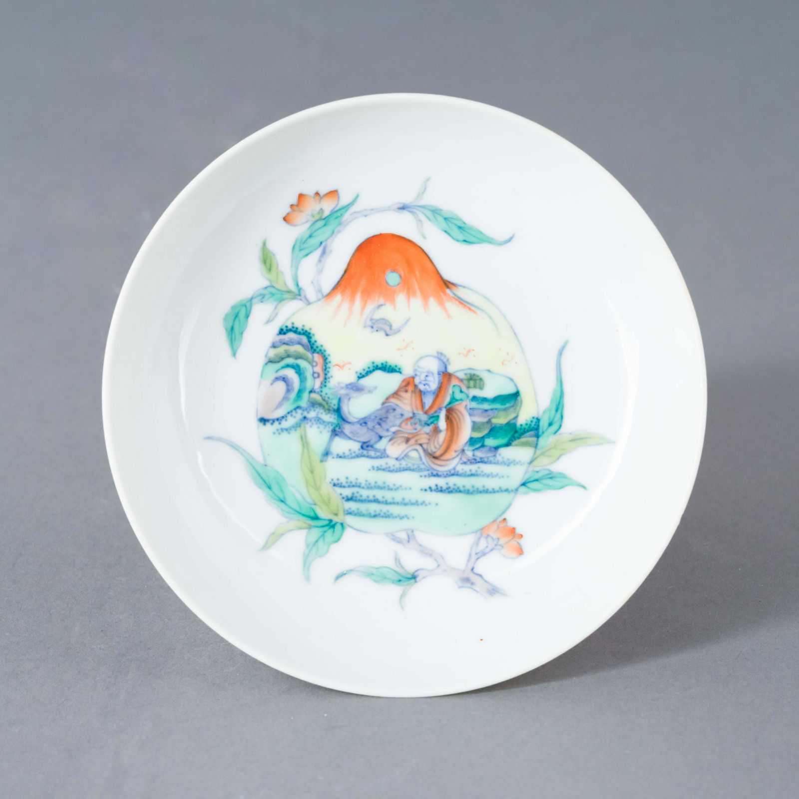 YONGZHENG DOUCAI IMMORTAL & PEACH PLATE (1 of 7)