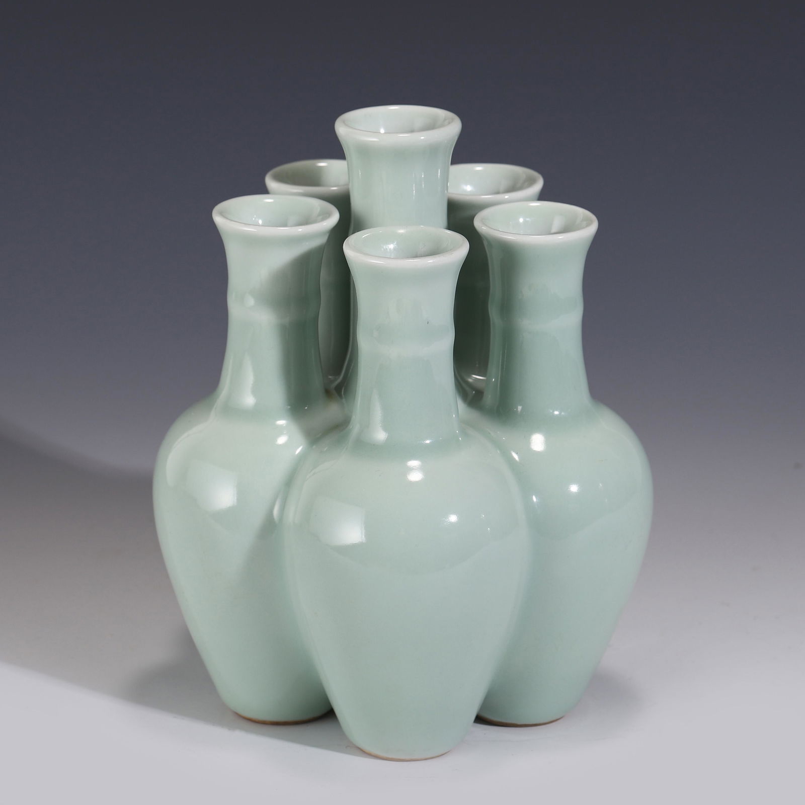 RU KILN SIX CONJOINED BOTTLE VASE (1 of 8)