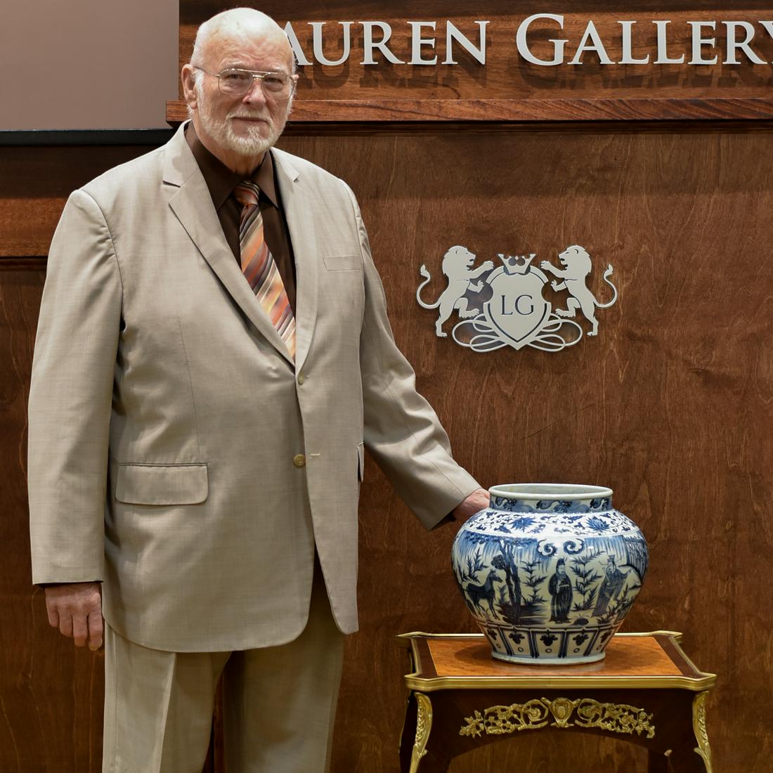 YUAN BLUE & WHITE FIGURATIVE JAR (1 of 9)