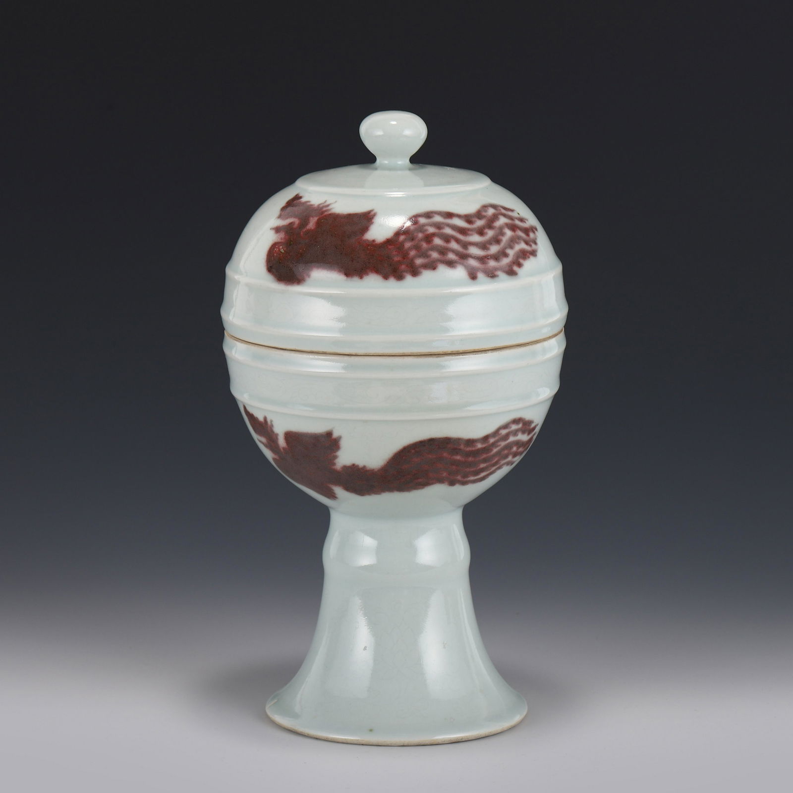 BOX WITH RED LID IN GLAZE (1 of 8)