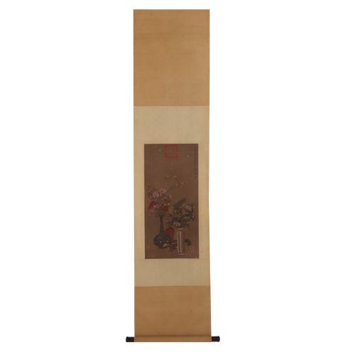 LU ZHI FLOWER VASES PAINTING SCROLL (1 of 7)