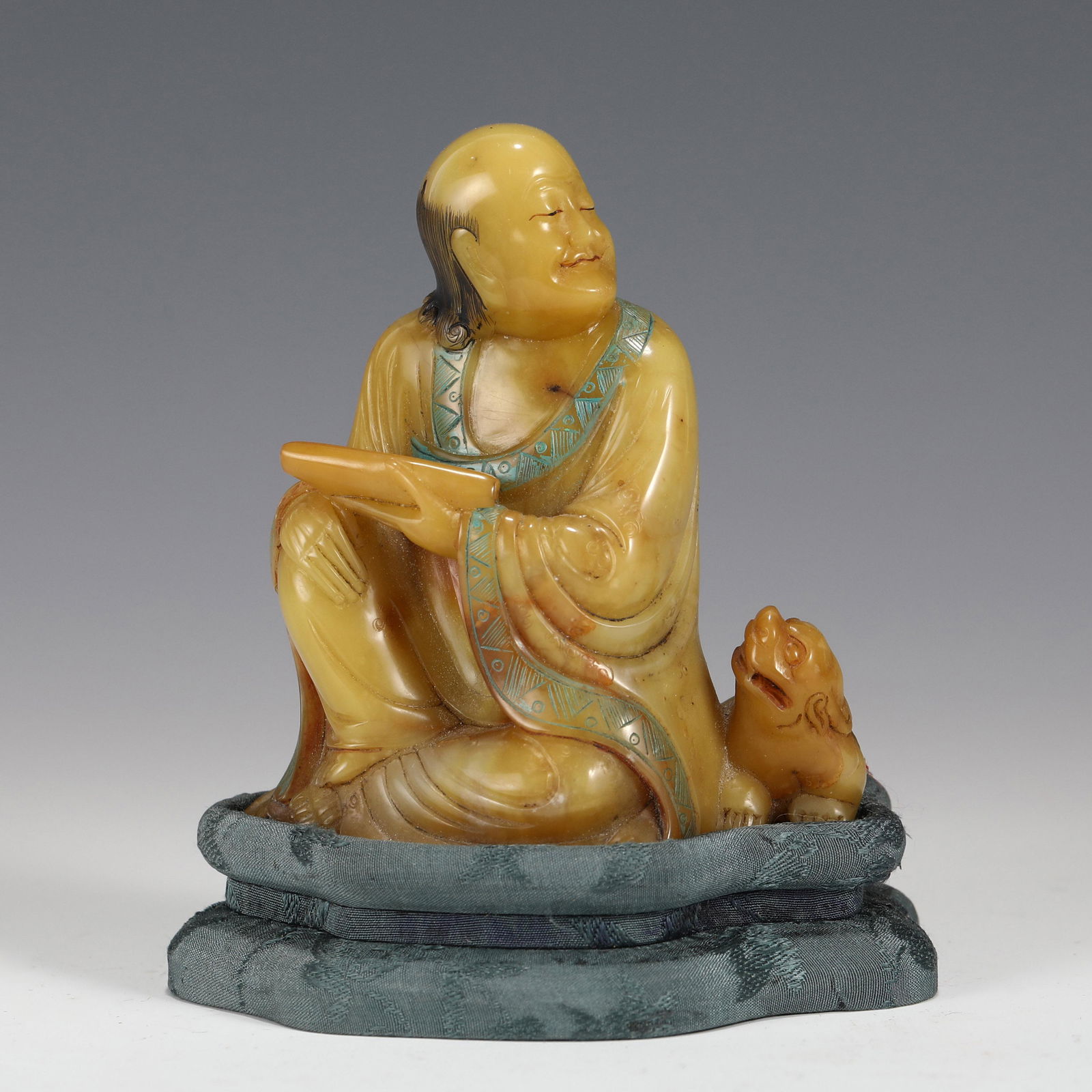 QING DYNASTY SHOUSHAN STONE ARHAT (1 of 10)