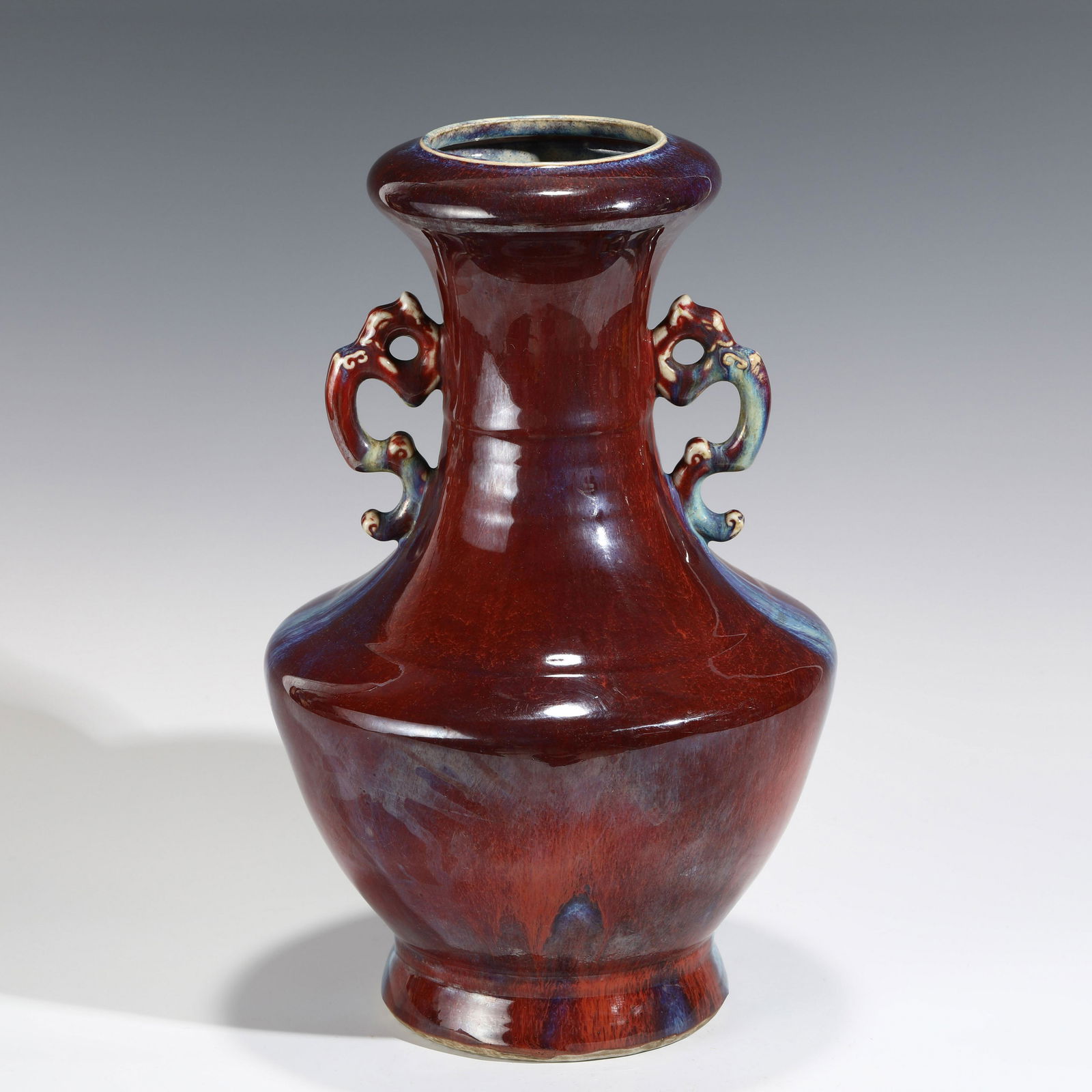 QIANLONG FLAMBE GLAZED BOTTLE VASE (1 of 10)