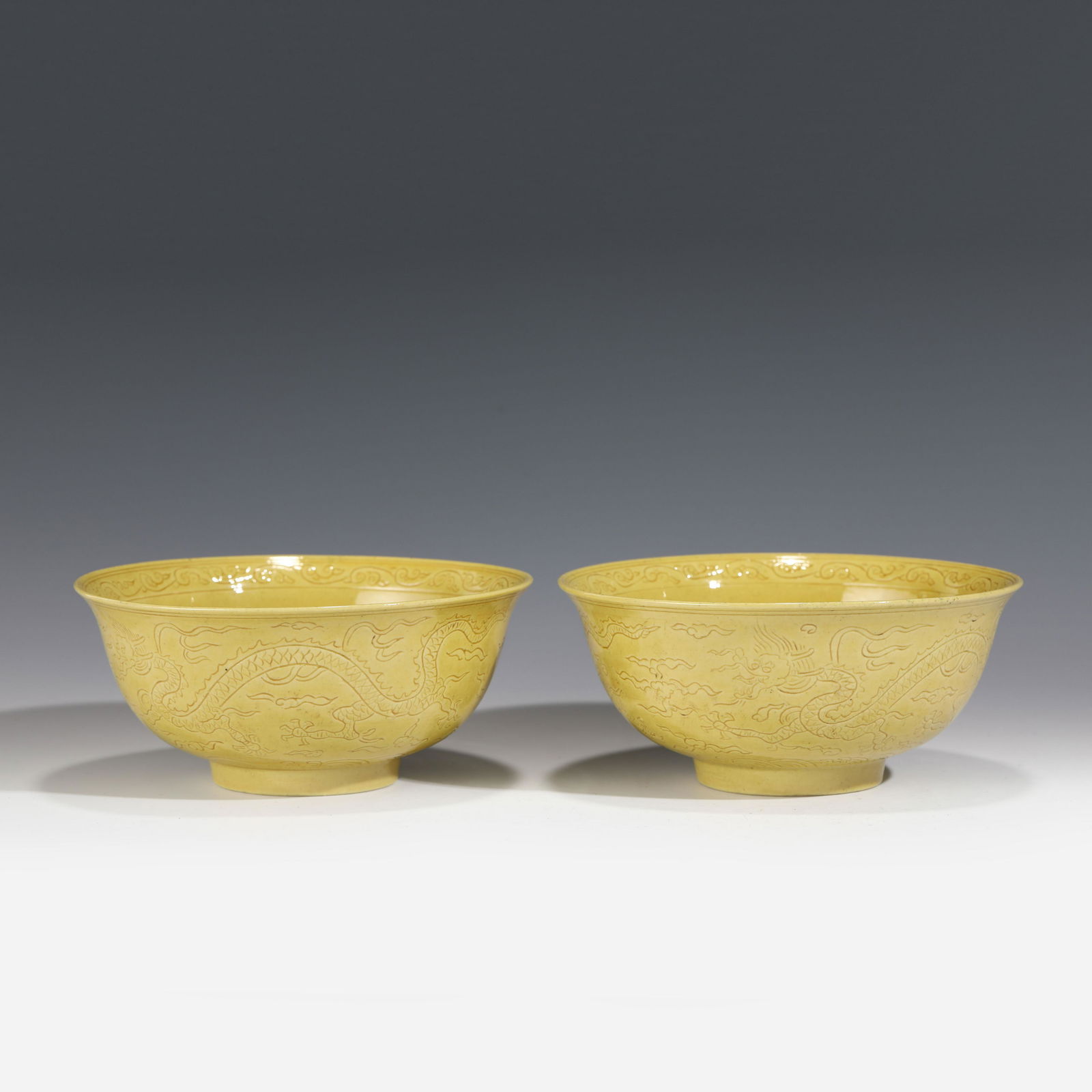 JIAJING YELLOW GLAZED PORCELAIN BOWLS (1 of 10)