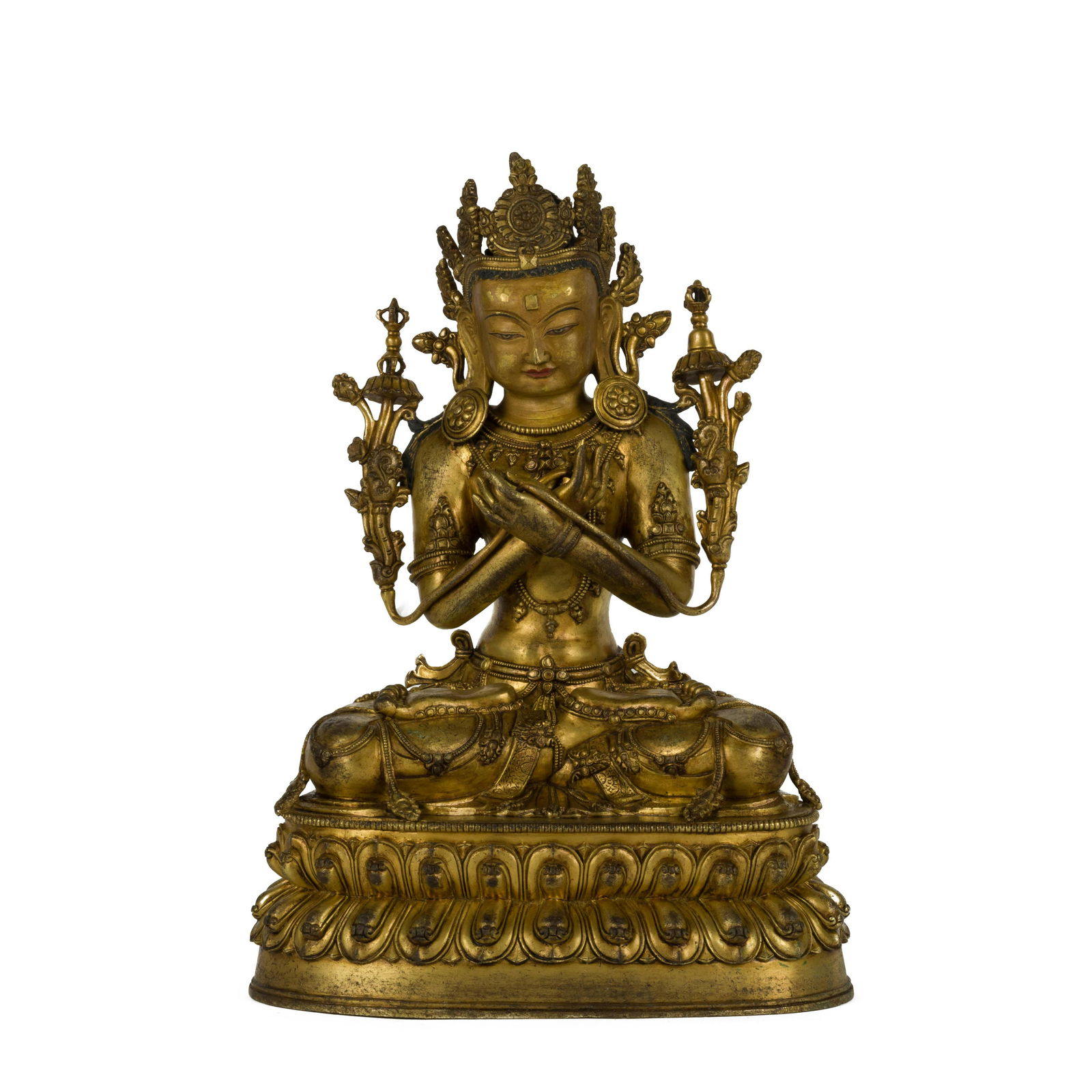 MING GILT BRONZE VAJRADHARA BUDDHA (1 of 5)