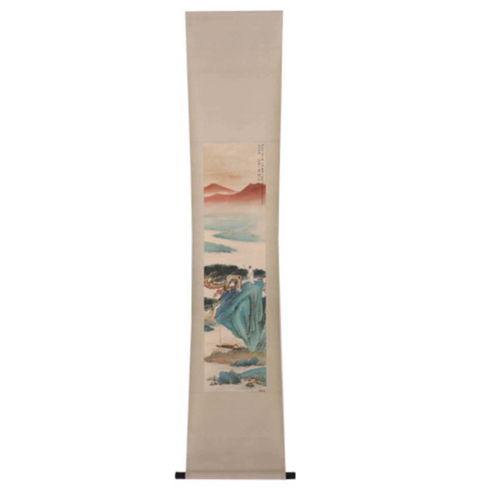 ZHANG DAQIAN WATERSIDE LANDSCAPE SCROLL PAINTING (1 of 7)