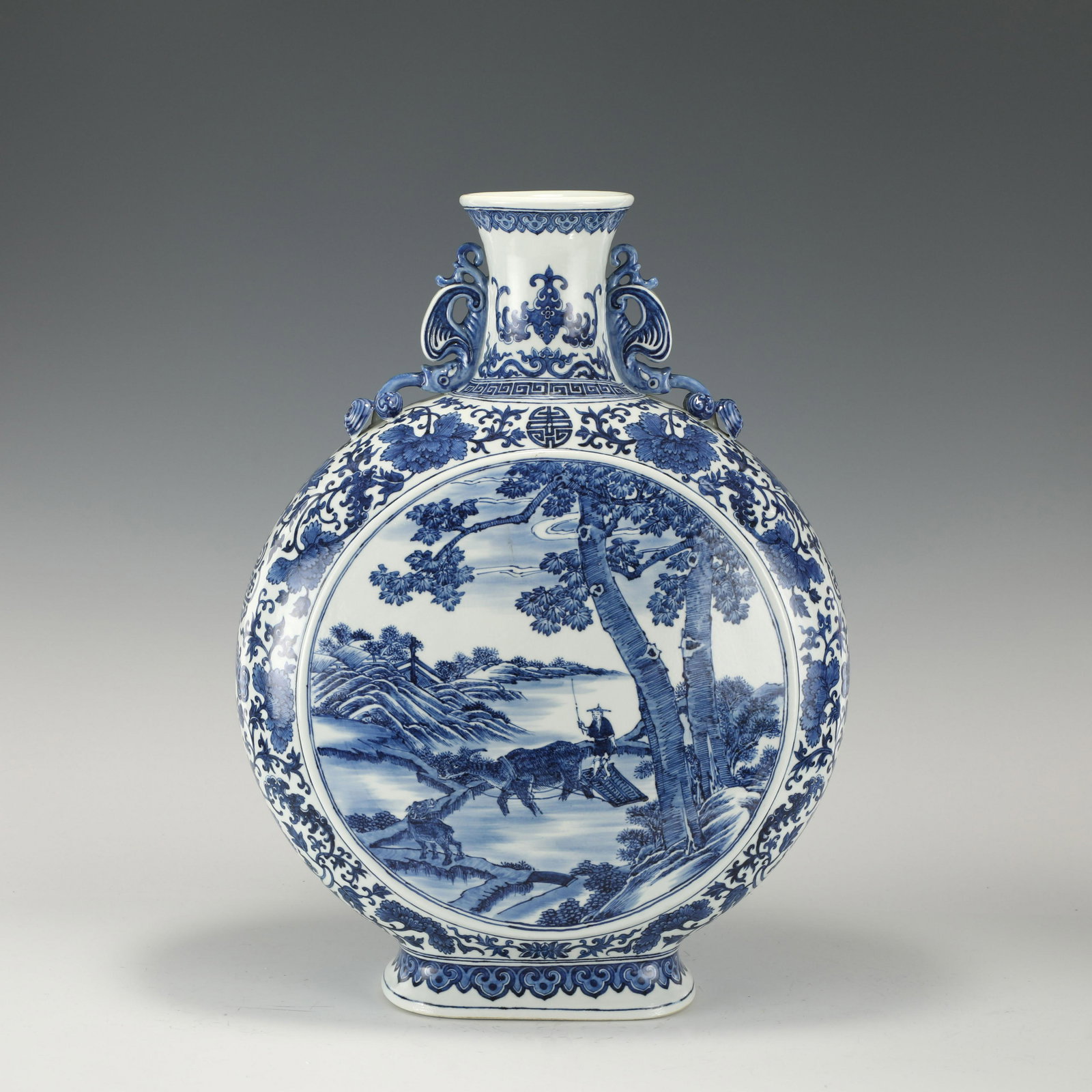 QING YONGZHENG BLUE ANDWHITE MOON VASE (1 of 10)