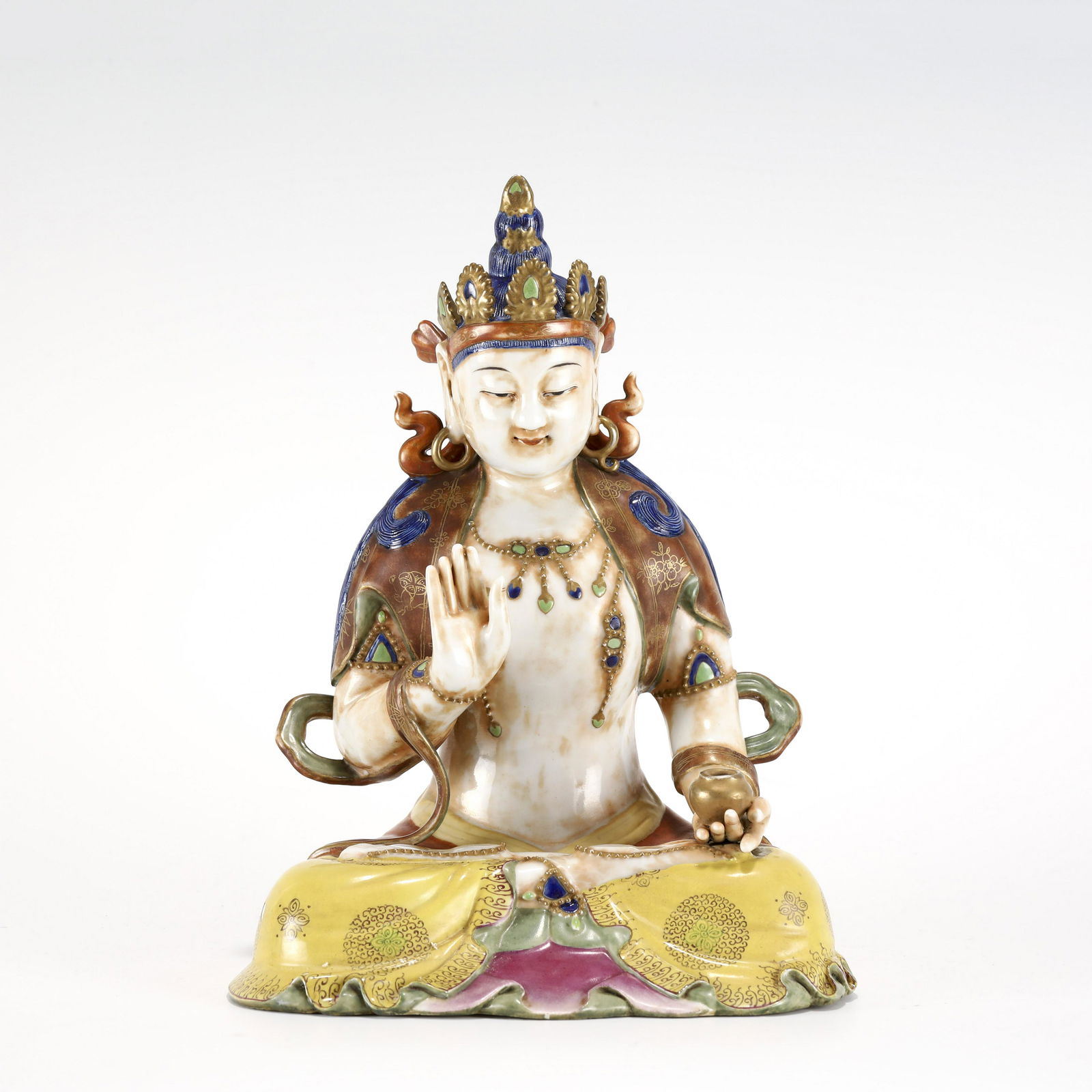 QING FAMILLE ROSE BUDDHA STATUE (1 of 10)