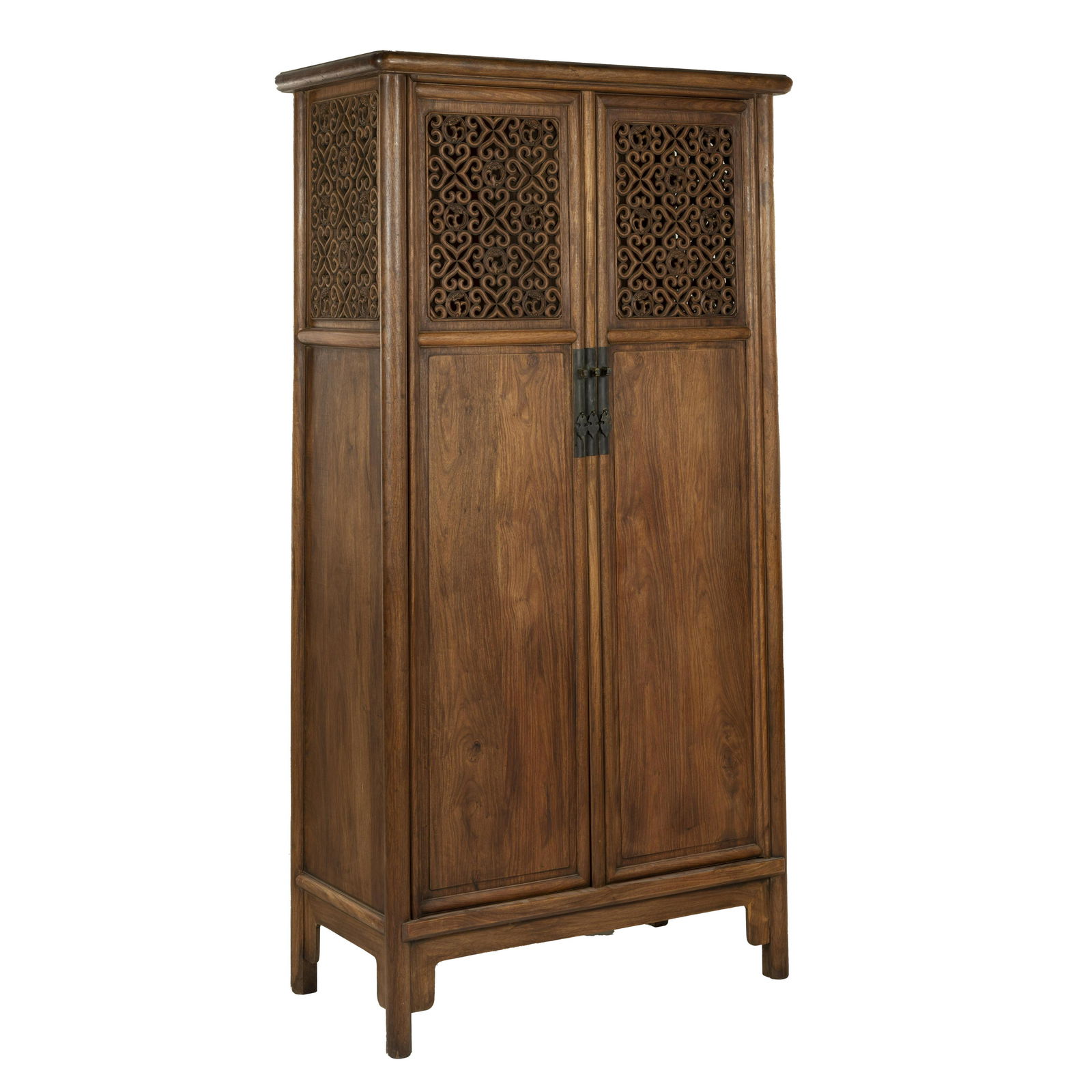 CHINESE DOUBLE DOOR  OPEN-WORKS CABINET (1 of 11)
