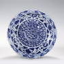 MING WITH BLUE & WHITE DRAGON PLATE