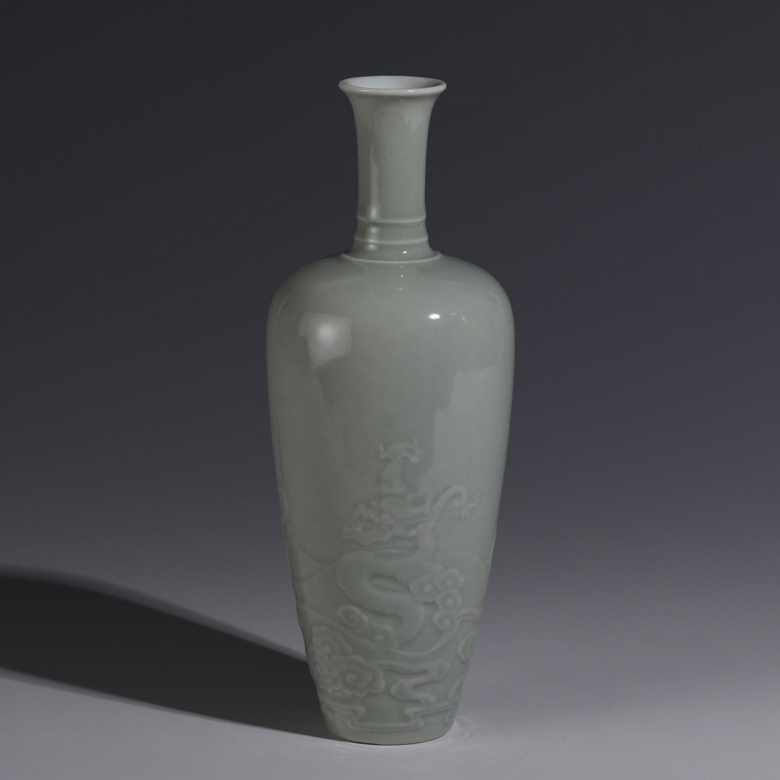 QING KANGXI DOUQING GLAZE BOTTLE (1 of 9)