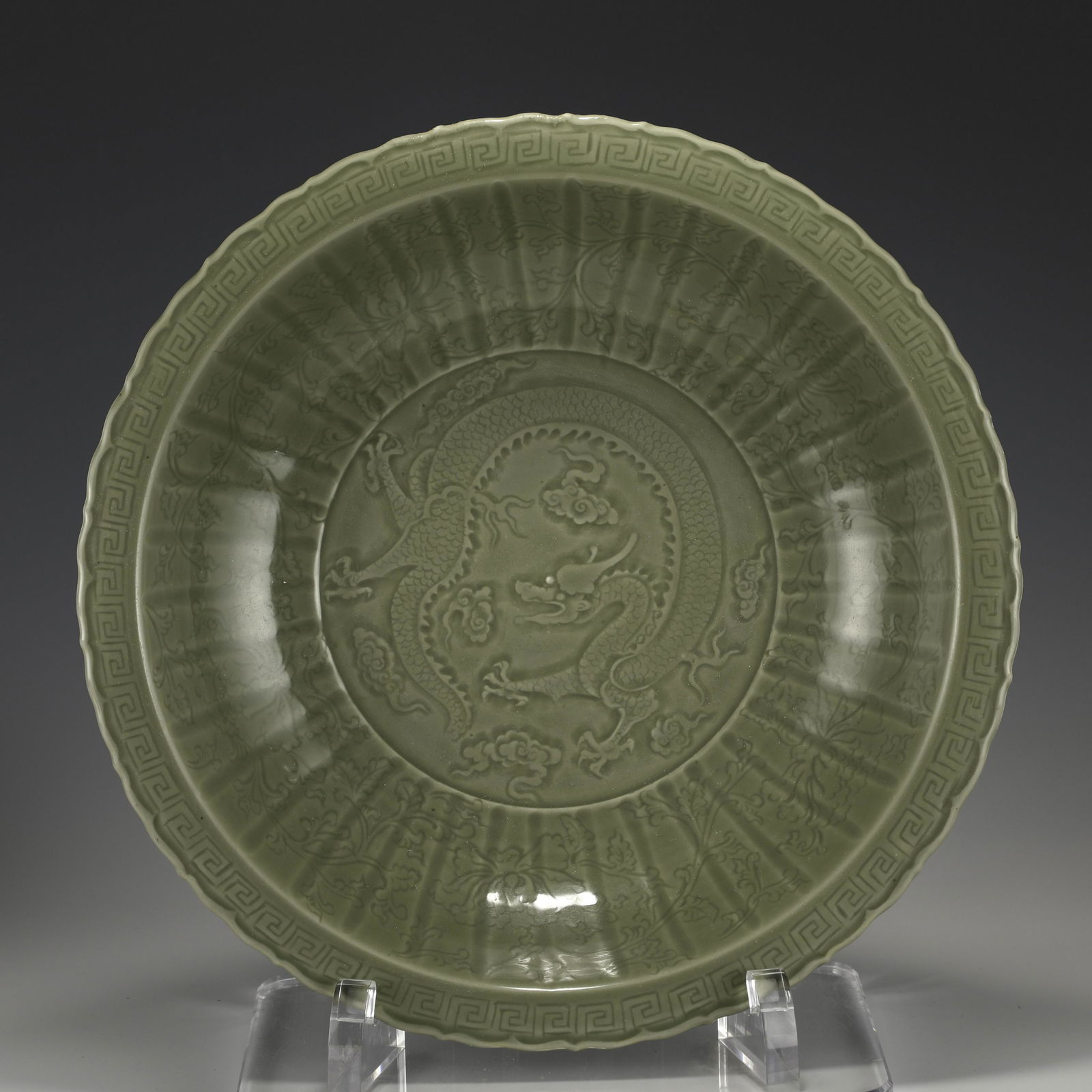 MING LONGQUAN CELADON CHARGER (1 of 10)