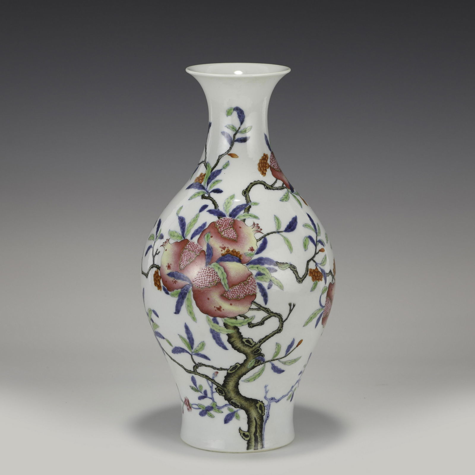QING YONGZHENG FAMILLE ROSE WILLOW VASE (1 of 9)