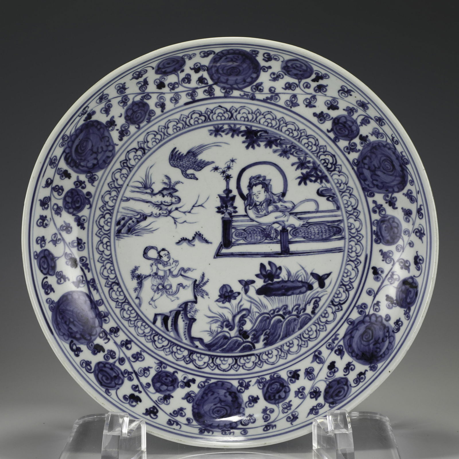 MING BLUE & WHITE CHARGER (1 of 10)