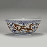 MING CHENGHUA BLUE & WHITE ALUM RED BOWL