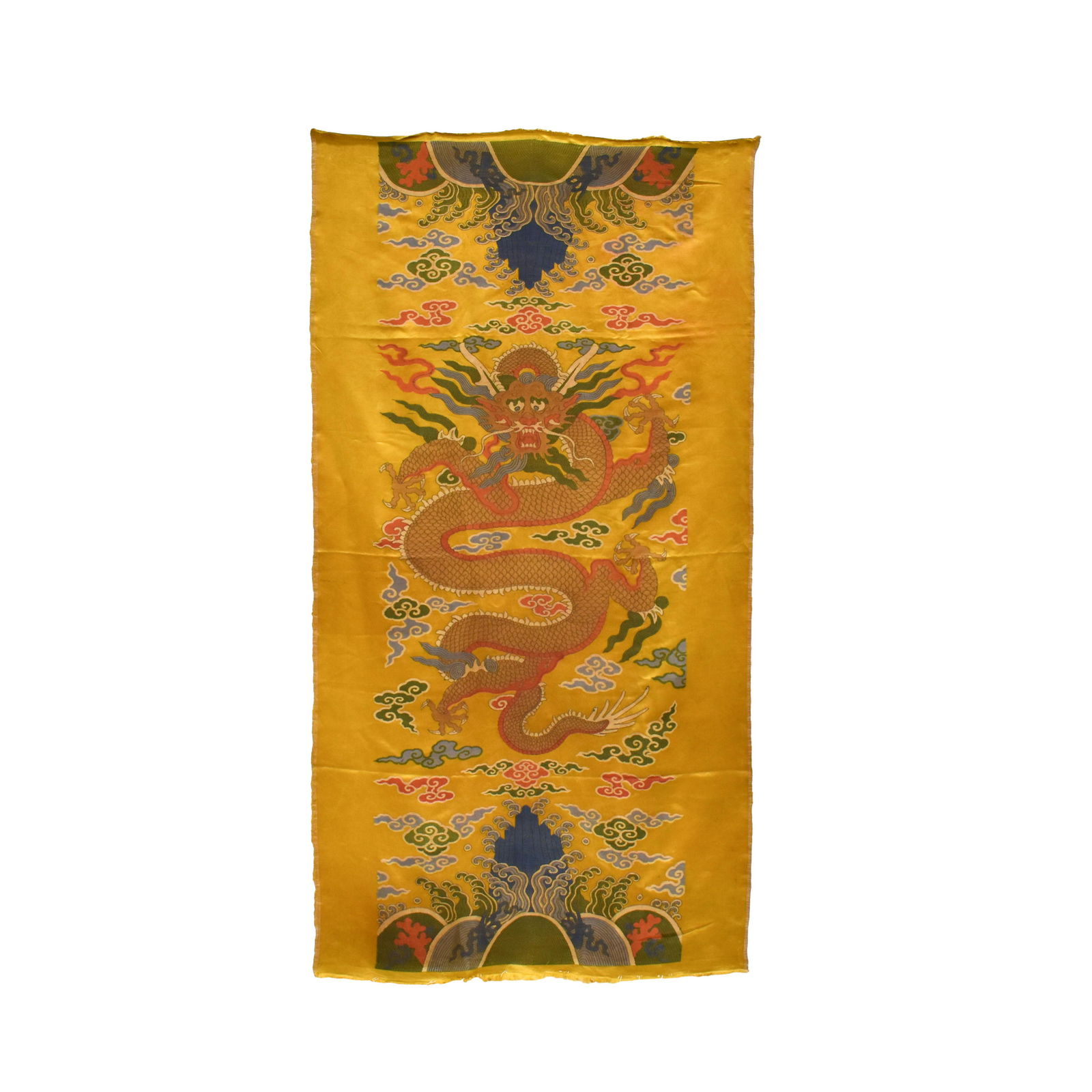 RED DRAGON YELLOW SILK TAPESTRY (1 of 8)