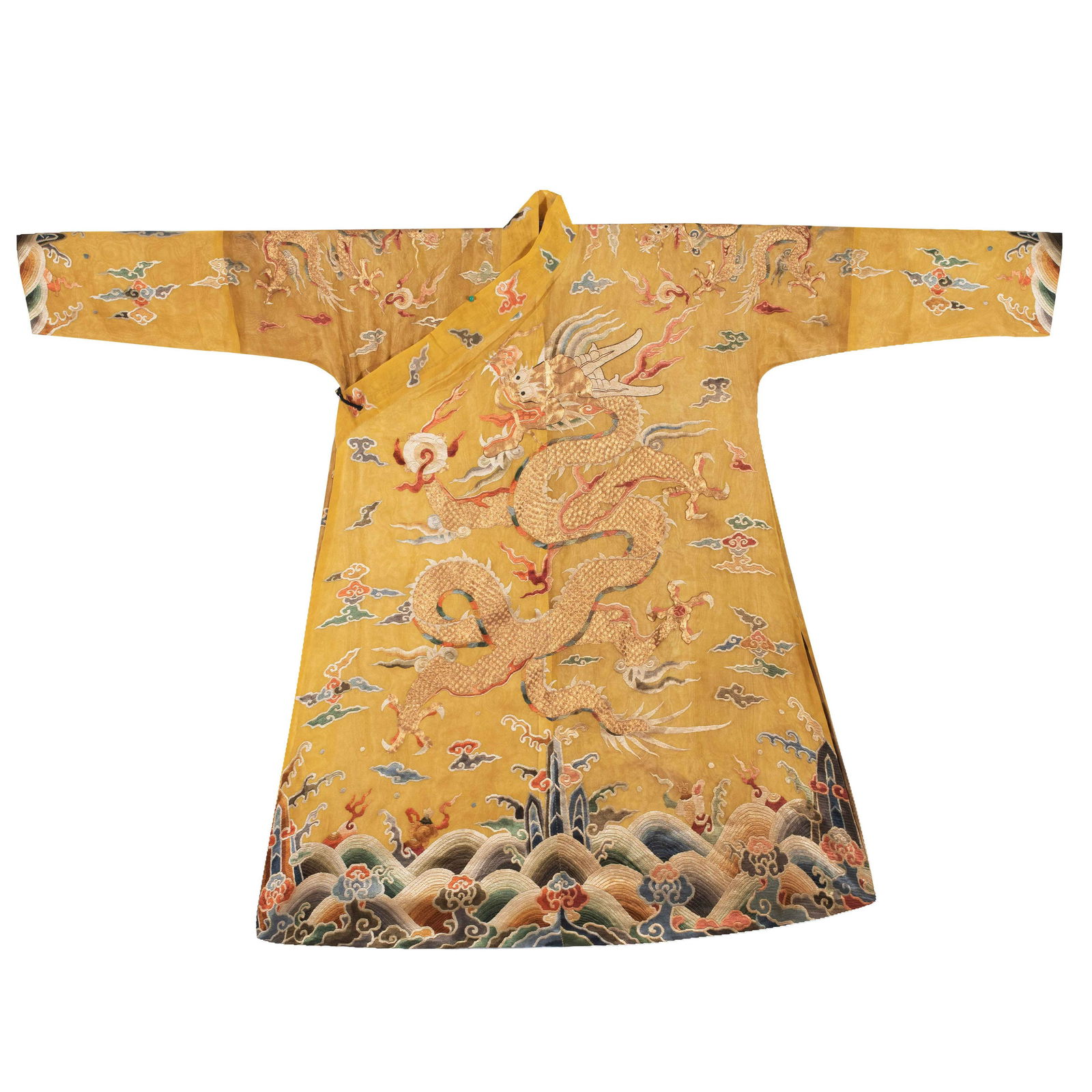 QING FOUR DRAGONS IMPERIAL SILK ROBE (1 of 12)