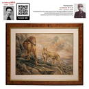 1922 XU BEIHONG &#24464;&#24754;&#40251; FRAMED LIONS PAINTING