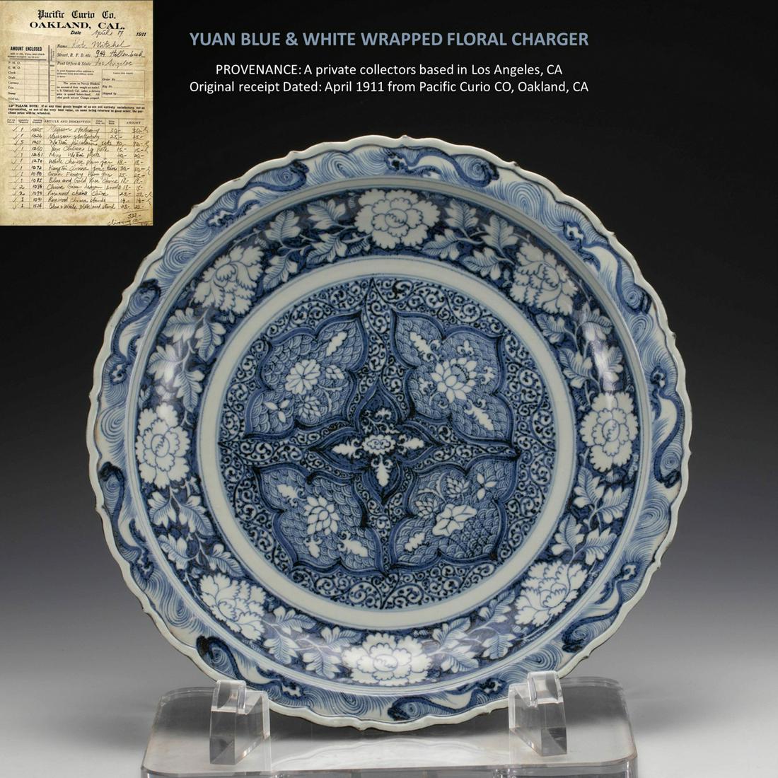 YUAN BLUE & WHITE WRAPPED FLORAL CHARGER (1 of 10)